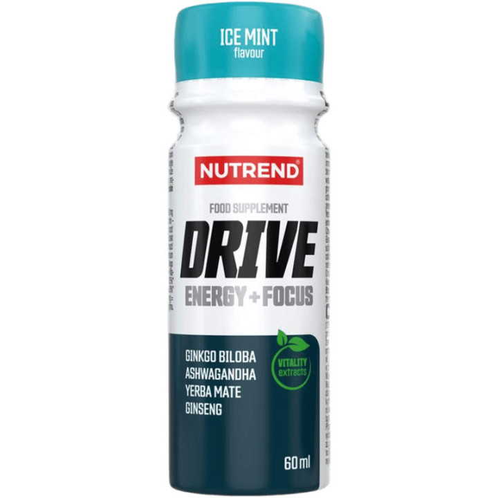 Drive Shot 60ml, Nutrend - zaawansowany shot przedtreningowy z kofeiną!