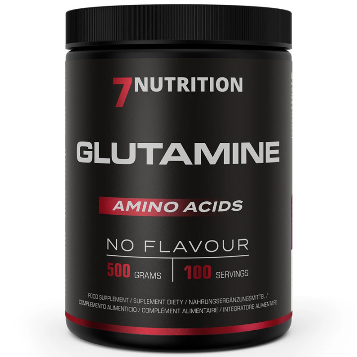 L-Glutamine 500g, 7Nutrition – skutecznie przyspiesza regenerację potreningową!
