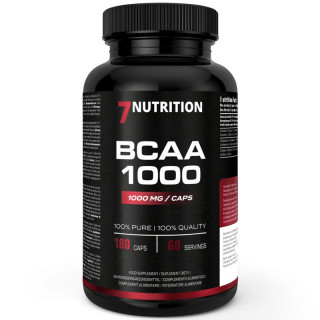 Bcaa 1000 180 kapsułek, 7Nutrition – połączenie najważniejszych aminokwasów egozgennych dla budowy siły i masy mięśniowej!