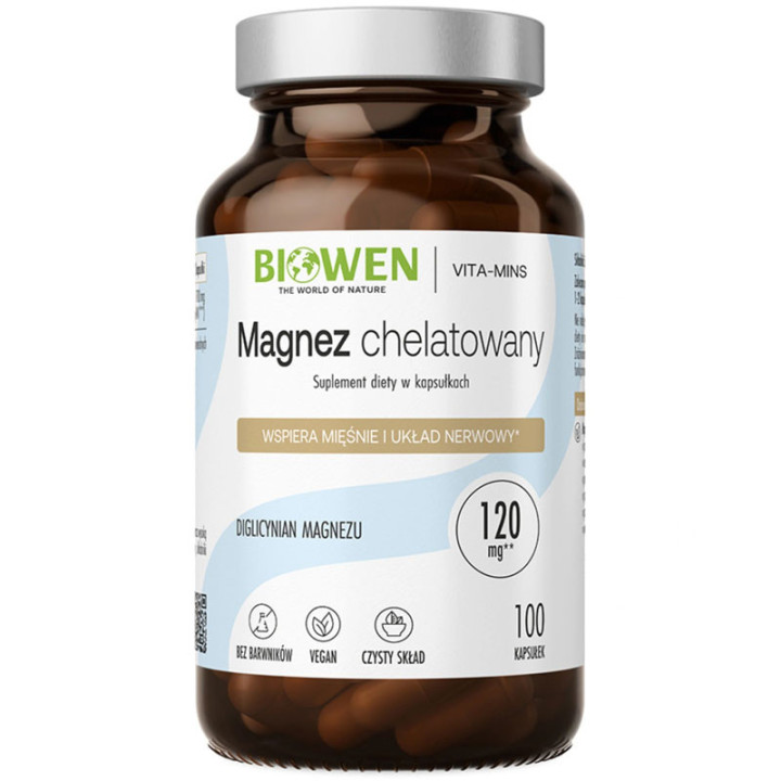 Magnez Chelatowany 100 kapsułek, Biowen – najwyższa skuteczność!