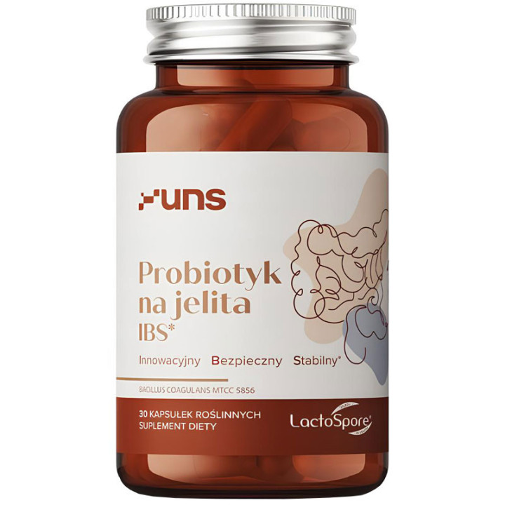 Probiotyk Na Jelita IBS 30 kapsułek, UNS – wsparcie mikrobioty jelitowej!