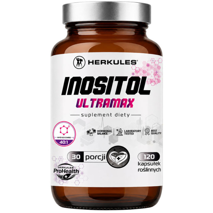 Herkules Inositol UltraMax 120 vcaps – myo i D-chiro Inozytol