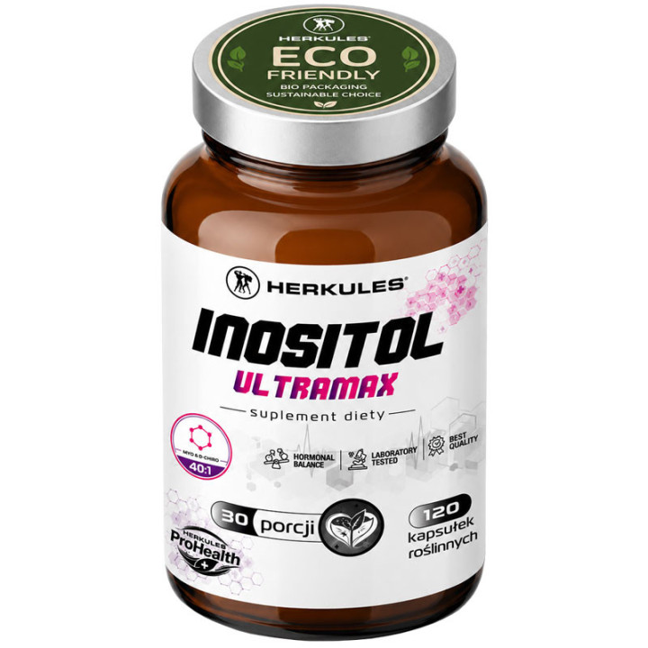 Herkules Inositol UltraMax 120 vcaps – myo i D-chiro Inozytol