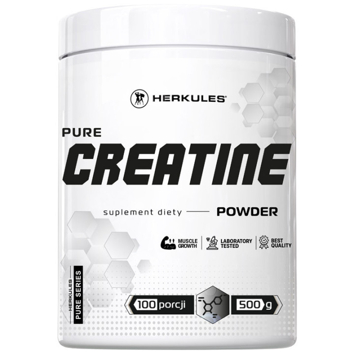 Pure Creatine Powder 500g, Herkules – wytrzymałość i masa mięśniowa!
