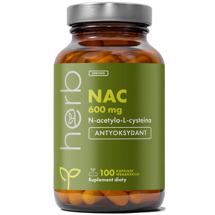 NAC 600mg 100 kapsułek, Herb - dla osób dbających o zdrowie, odporność!