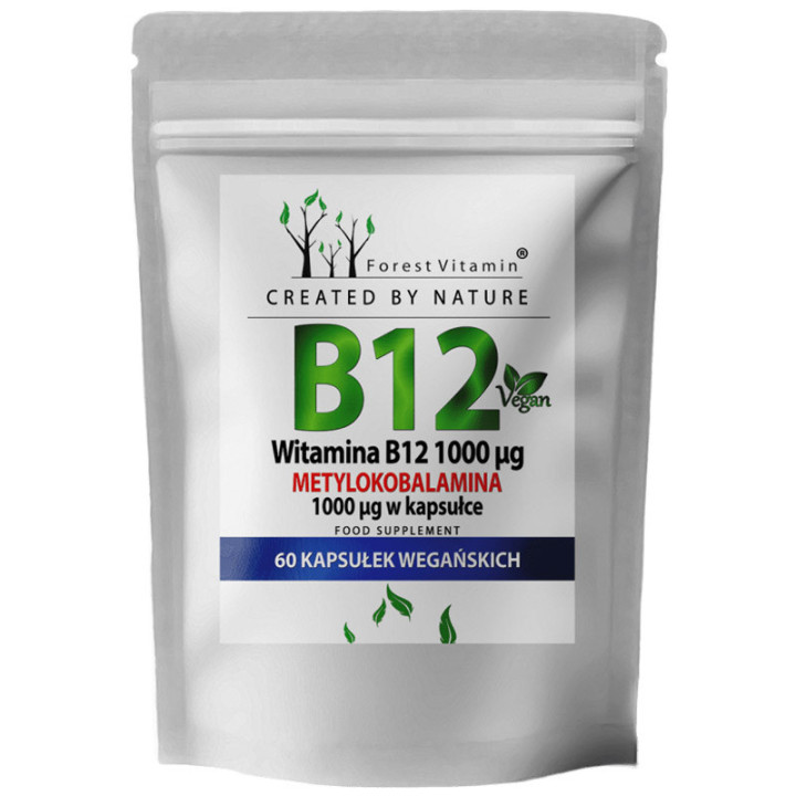 B12 1000ug 60 kapsułek, Forest Vitamin – codzienne wsparcie dla organizmu!