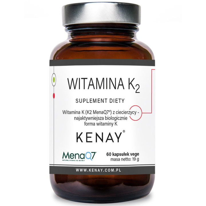 Witamina K2 MenaQ7 60 kapsułek, Kenay – naturalna witamina K2 pozyskiwana z ciecierzycy!