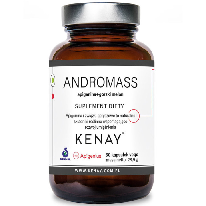 AndroMass Apigenina+Gorzki Melon 60c, Kenay – budowa masy mięśniowej!