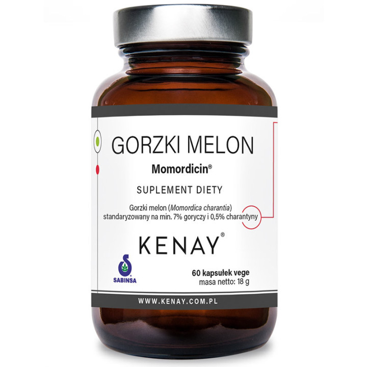 Gorzki Melon Momordicin 60 kapsułek, Kenay – ekstrakt z gorzkiego melona standaryzowany na zawartość  goryczy i charantyny!