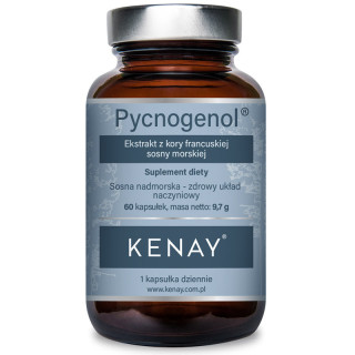 Pycnogenol 60 kapsułek, Kenay – opatentowany ekstrat z kory sosny nadmorskiej!
