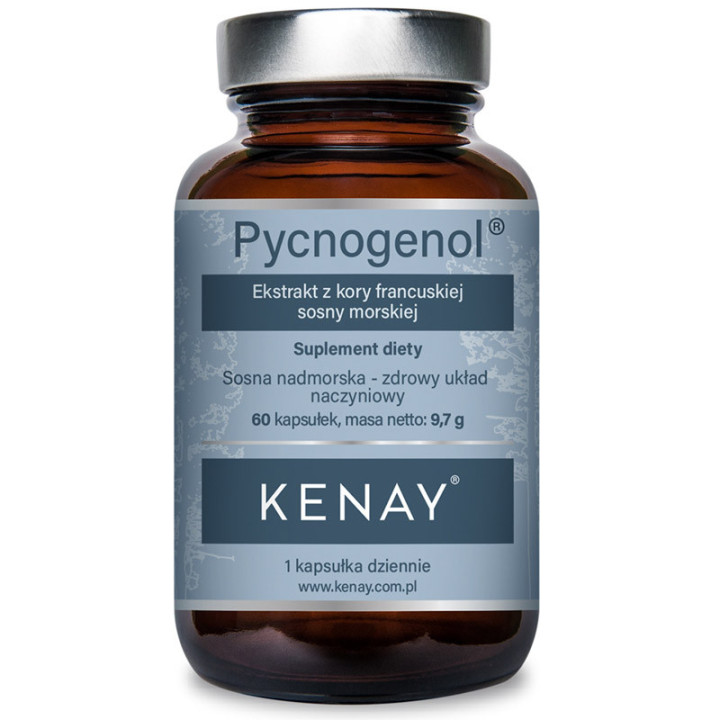 Pycnogenol 60 kapsułek, Kenay – opatentowany ekstrat z kory sosny nadmorskiej!