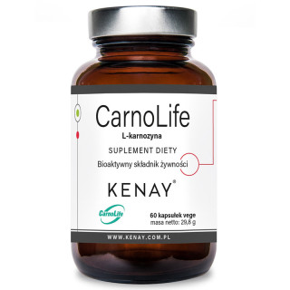 CarnoLife L-Karnozyna 60 kapsułek, Kenay – dipeptyd złożony z β-alaniny i histydyny!