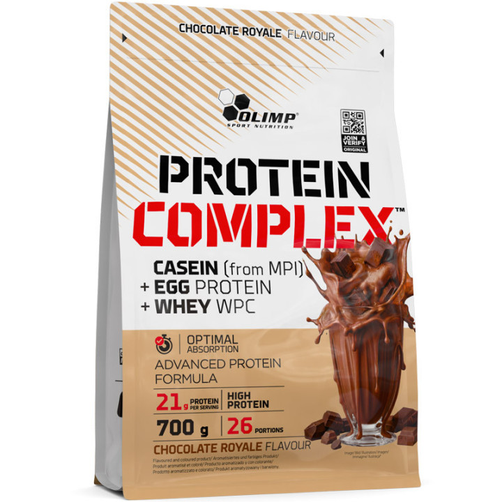Protein Complex 700g, Olimp - kompleks wysokiej jakości białek mleka, jaja i serwatki!