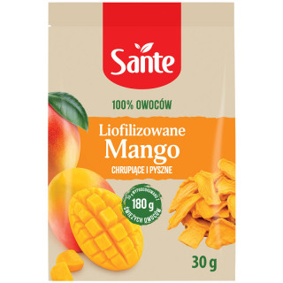 Liofilizowane Mango 30g, Sante - naturalna przekąska z mango!
