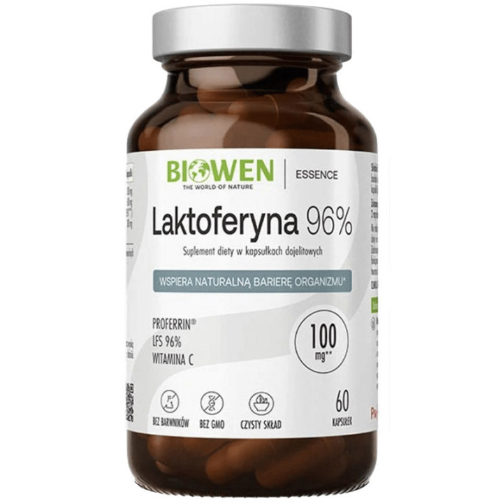 Laktoferyna 96% 60 kapsułek, Biowen – odporność, ochrona komórek!