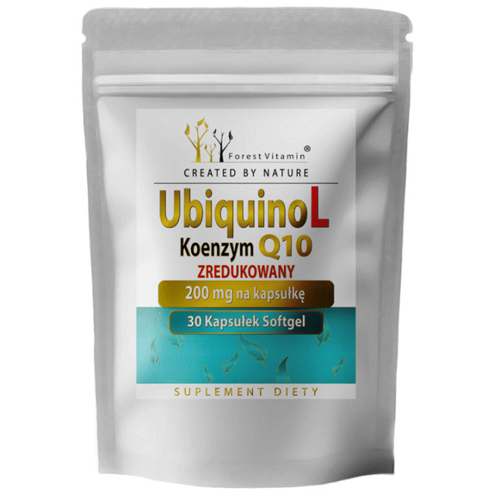 Ubiquinol Koenzym Q10 200mg 30caps, Forest Vitamin - zredukowany koenzym Q10!