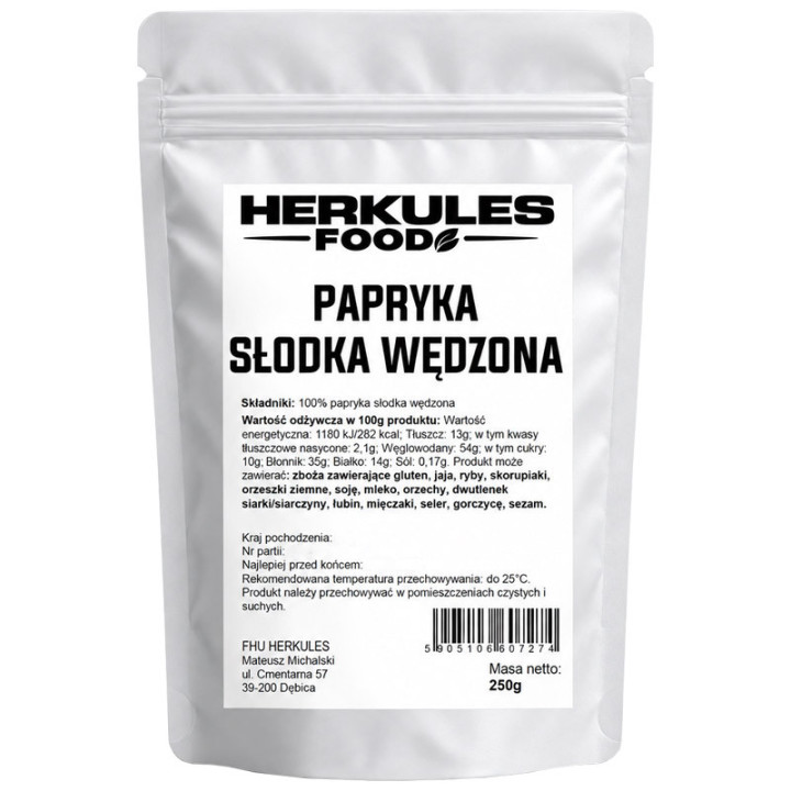 Papryka Słodka Wędzona 250g, Herkules Food – wyjątkowy wędzony aromat!