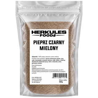 Pieprz Czarny Mielony 500g, Herkules Food – klasyczna przyprawa o wyrazistym smaku i aromacie!