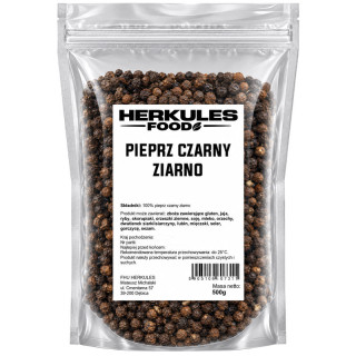 Pieprz Czarny Ziarnisty 500g, Herkules Food – intensywny aromat zamknięty w całych ziarnach!