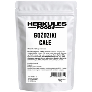 Goździki Całe 100g, Herkules Food – korzenny aromat i szerokie zastosowanie w kuchni!
