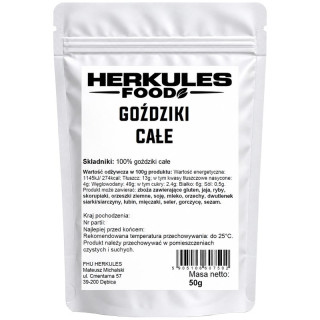 Goździki Całe 50g, Herkules Food – korzenny aromat i szerokie zastosowanie w kuchni!