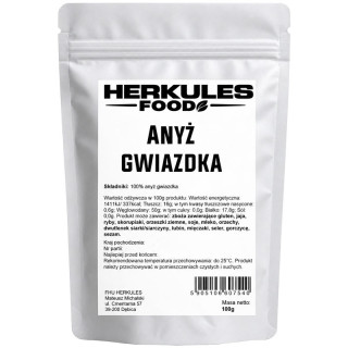 Anyż Gwiazdki 100g, Herkules Food – szerokie zastosowanie w kuchni!