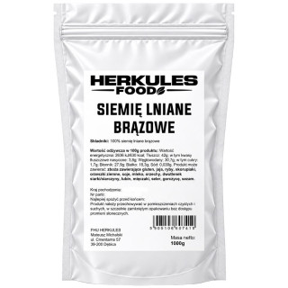 Siemię Lniane Brązowe 1000g, Herkules Food – uniwersalny dodatek do codziennej diety!