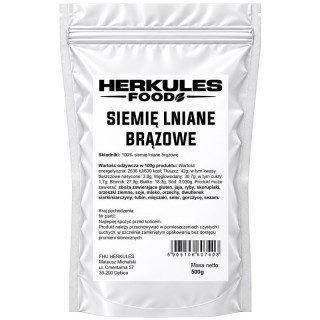 Siemię Lniane Brązowe 500g, Herkules Food – uniwersalny dodatek do codziennej diety!