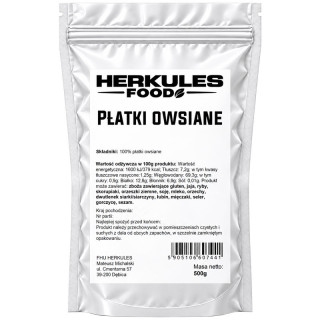 Płatki Owsiane 500g, Herkules Food – uniwersalna baza do śniadań, przekąsek!