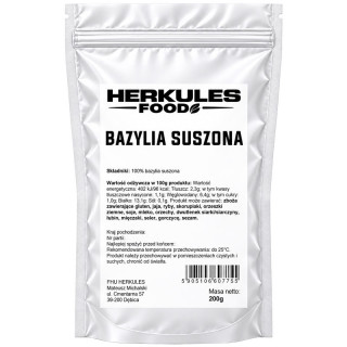 Bazylia Suszona 100g, Herkules Food – aromatyczny, ziołowy zapach, delikatny smak!