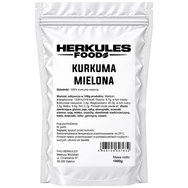 Kurkuma Mielona 1000g, Herkules Food – intensywny kolor, charakterystyczny aromat!