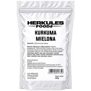 Kurkuma Mielona 200g, Herkules Food – intensywny kolor, charakterystyczny aromat!