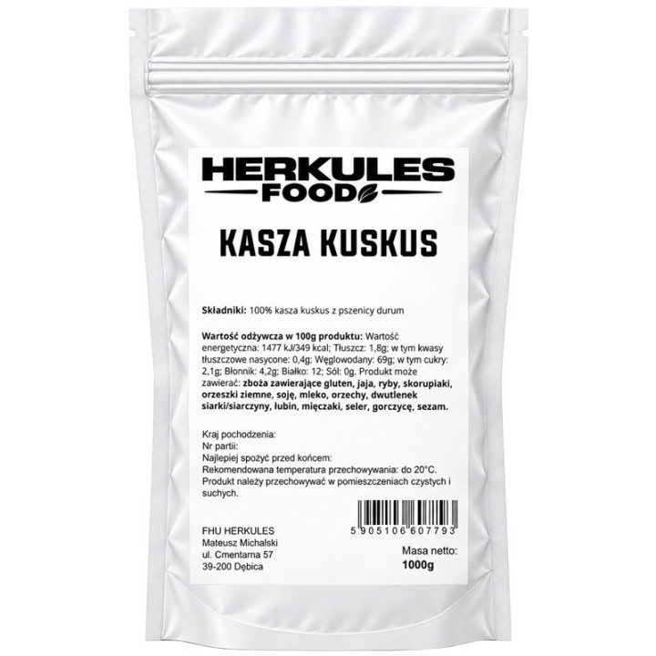 Kasza Kuskus 1000g, Herkules Food – delikatny smak, uniwersalne zastosowanie!