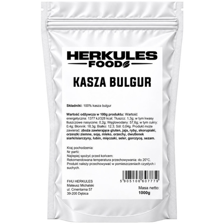 Kasza Bulgur 1000g, Herkules Food – delikatny, lekko orzechowy smak!