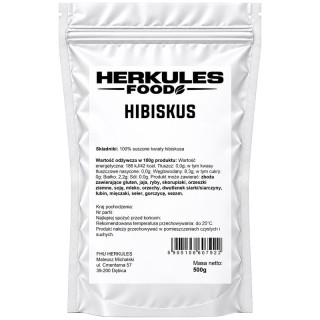 Suszony Kwiat Hibiskusa 500g, Herkules Food – intensywny, kwaskowaty smak!