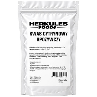 Kwasek Cytrynowy 500g, Herkules Food – uniwersalny produkt, szerokie zastosowanie!