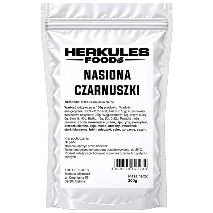 Nasiona Czarnuszki 200g, Herkules Food – doskonale sprawdza się w kuchni!