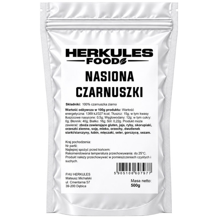 Nasiona Czarnuszki 500g, Herkules Food – doskonale sprawdza się w kuchni!