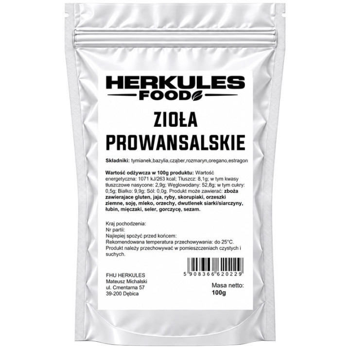 Zioła Prowansalskie 100g, Herkules Food – doskonale podkreśla smak potraw!