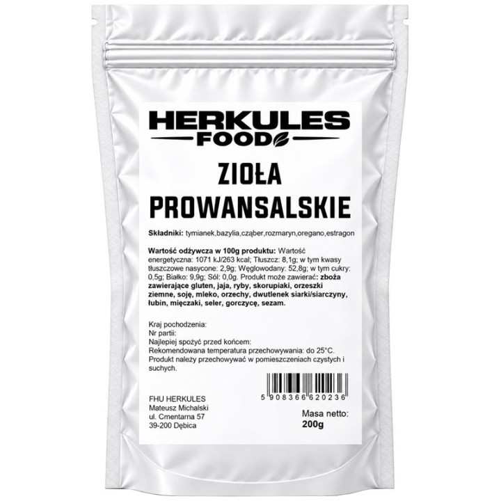 Zioła Prowansalskie 200g, Herkules Food – doskonale podkreśla smak potraw!