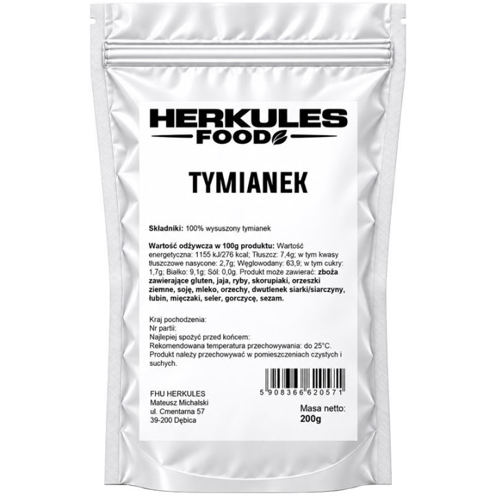 Tymianek 200g, Herkules Food – nadaje wyjątkowy ziołowy charakter!