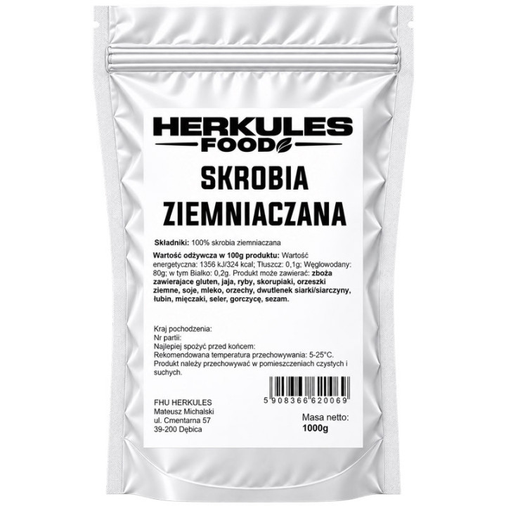 Skrobia Ziemniaczana 1000g, Herkules Food - do wypieków, sosów i klusek!
