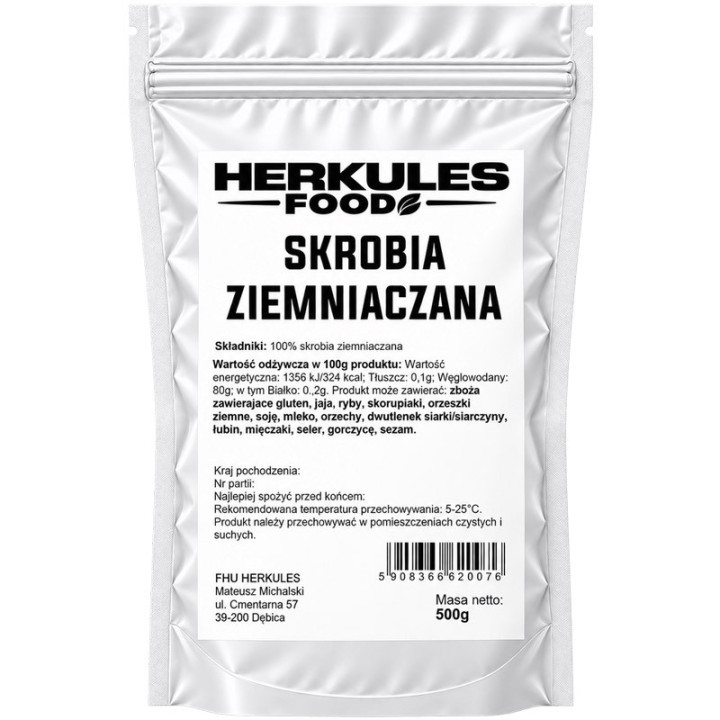 Skrobia Ziemniaczana 500g, Herkules Food - do wypieków, sosów i klusek!