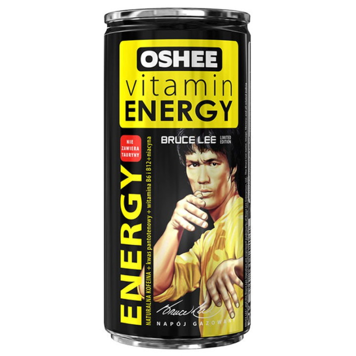 OSHEE ENERGY DRINK Z KOFEINĄ EDYCJA BRUCE LEE 250ml