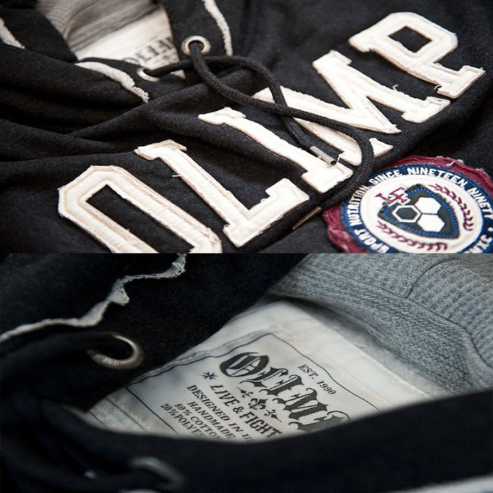 OLIMP Live And Fight Heritage Charcoal Hoodie Bluza
