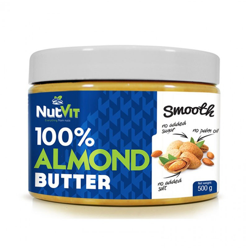 NutVit 100% Almond Butter Smooth 500g MASŁO MIGDAŁOWE