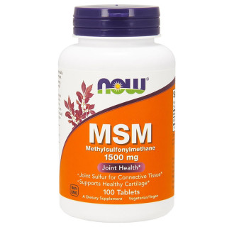 NOW MSM Methylsulphonylmethane 1500mg 100tabs