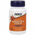 NOW High Potency Vitamin D-3 5,000 IU 240caps