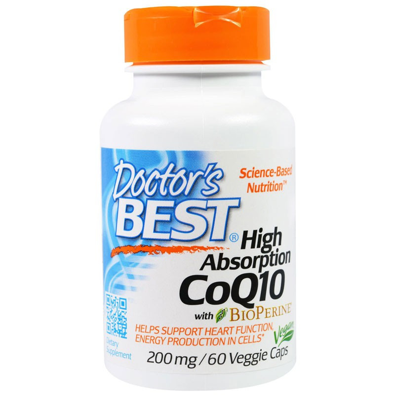 DOCTOR'S BEST High Absorption CoQ10 With Bioperine 60vegcaps