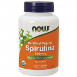 NOW Certified Organic Spirulina 500mg 500tabs